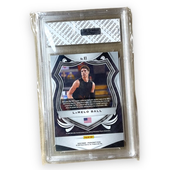 2020 PANINI PRIZM DRAFT PICK #83 LaMelo Ball CRUSADE ROOKIE CARD 10 GEM MINT - Picture 2 of 2